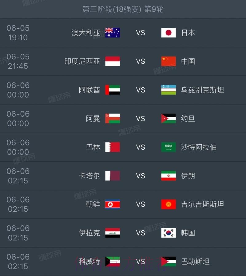 2026世界杯完整赛程推荐